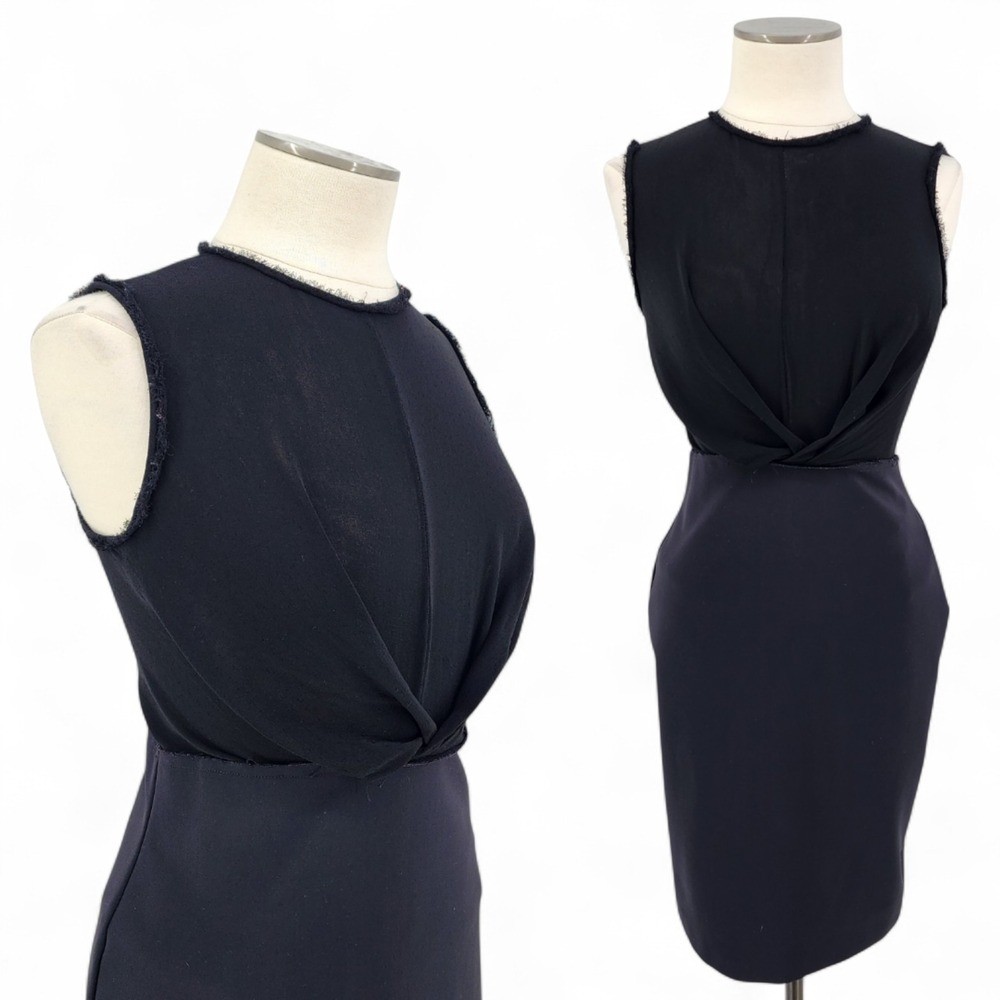 Zara Indie Sleaze Sheer Dress Black LBD Grunge Mesh Bodycon Vixen Baddie Large